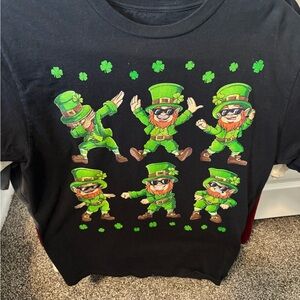 Black and Green Kids Leprechaun Dance Shirt